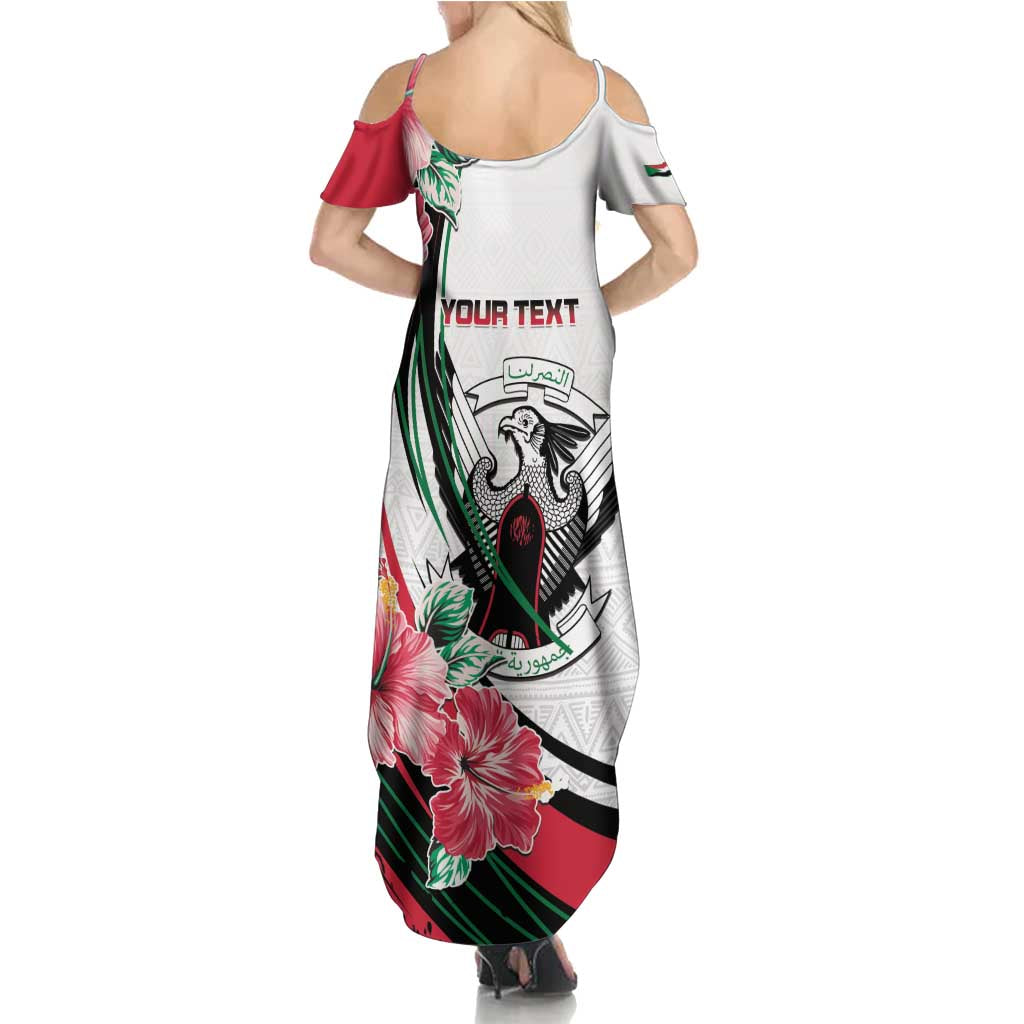 Personalized Sudan Family Matching Summer Maxi Dress and Hawaiian Shirt Sudanese Secretary Bird With Hibiscus - Wonder Print Shop