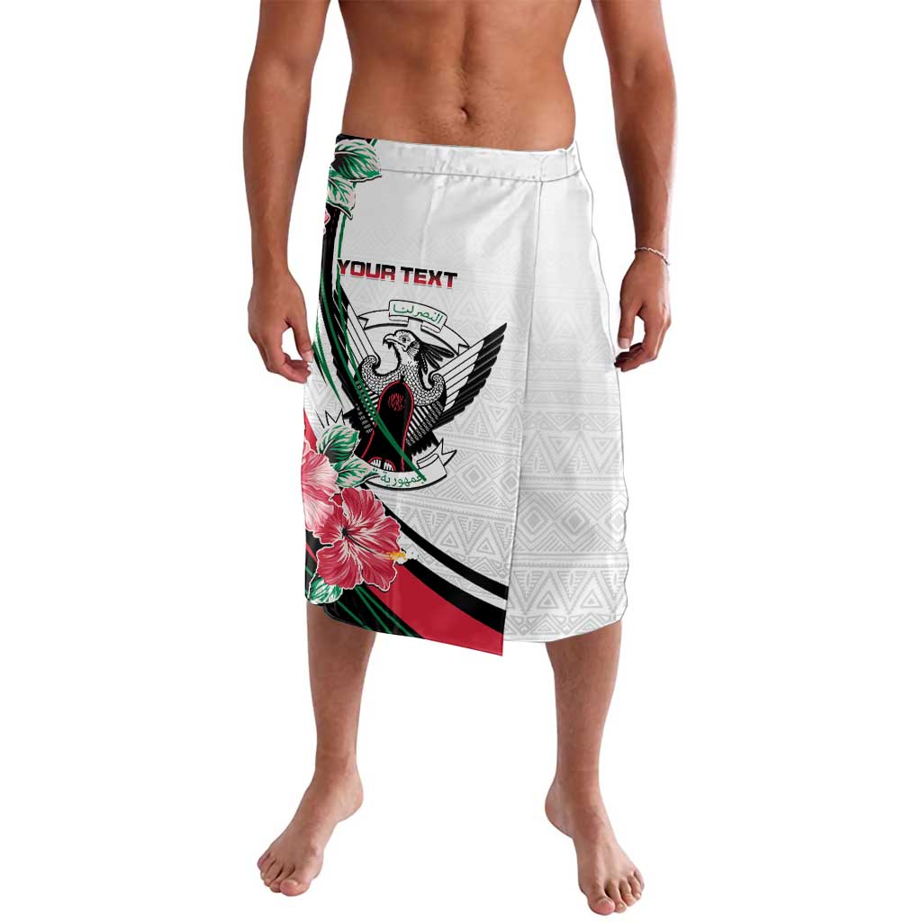 Personalized Sudan Lavalava Sudanese Secretary Bird With Hibiscus - Wonder Print Shop