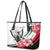 Sudan Leather Tote Bag Sudanese Secretary Bird With Hibiscus - Wonder Print Shop