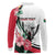 Personalized Sudan Long Sleeve Polo Shirt Sudanese Secretary Bird With Hibiscus - Wonder Print Shop