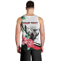 Personalized Sudan Men Tank Top Sudanese Secretary Bird With Hibiscus - Wonder Print Shop