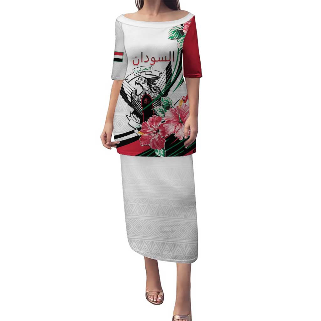 Personalized Sudan Puletasi Sudanese Secretary Bird With Hibiscus - Wonder Print Shop