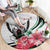 Sudan Round Carpet Sudanese Secretary Bird With Hibiscus - Wonder Print Shop