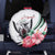 Sudan Spare Tire Cover Sudanese Secretary Bird With Hibiscus - Wonder Print Shop