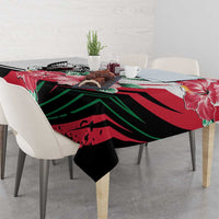 Sudan Tablecloth Sudanese Secretary Bird With Hibiscus - Wonder Print Shop