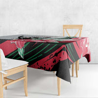 Sudan Tablecloth Sudanese Secretary Bird With Hibiscus - Wonder Print Shop