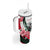 Personalized Sudan Tumbler With Handle Sudanese Secretary Bird With Hibiscus - Wonder Print Shop
