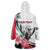 Personalized Sudan Wearable Blanket Hoodie Sudanese Secretary Bird With Hibiscus - Wonder Print Shop