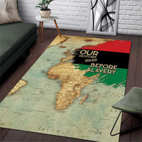 Pan African Flag Day Area Rug Our History Started Before Slavery - Wonder Print Shop