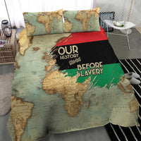 Pan African Flag Day Bedding Set Our History Started Before Slavery - Wonder Print Shop