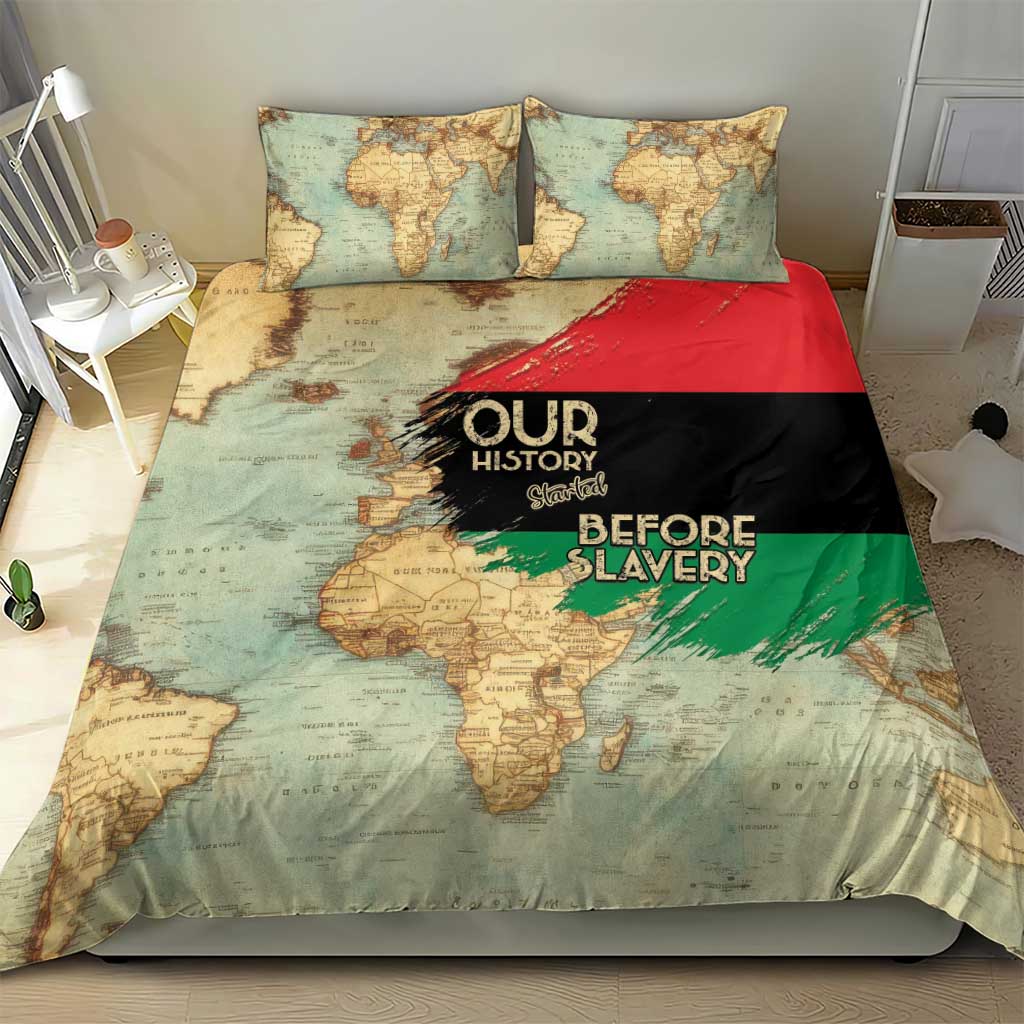 Pan African Flag Day Bedding Set Our History Started Before Slavery - Wonder Print Shop