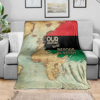 Pan African Flag Day Blanket Our History Started Before Slavery - Wonder Print Shop