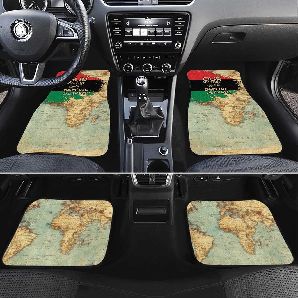 Pan African Flag Day Car Mats Our History Started Before Slavery - Wonder Print Shop