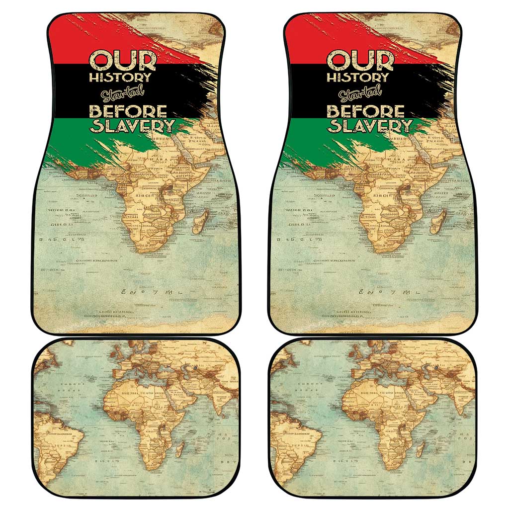 Pan African Flag Day Car Mats Our History Started Before Slavery - Wonder Print Shop