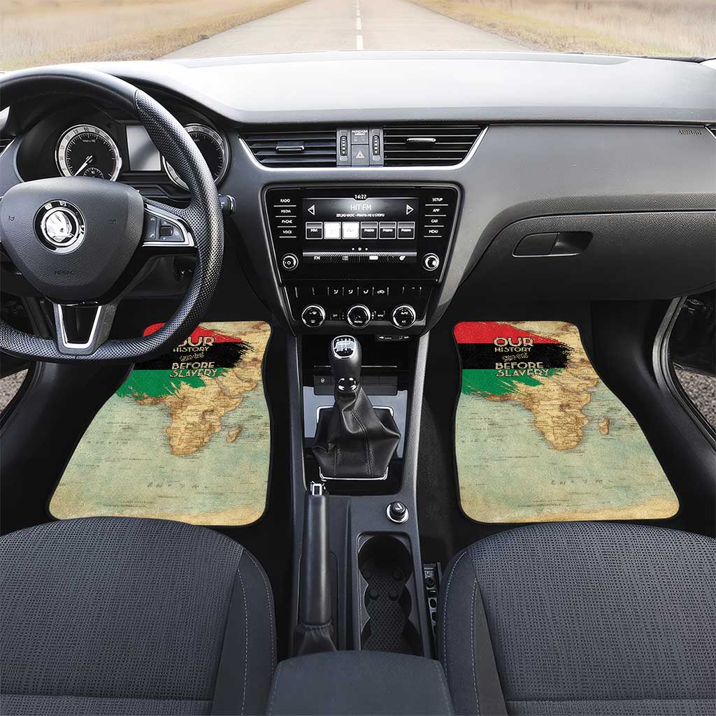Pan African Flag Day Car Mats Our History Started Before Slavery - Wonder Print Shop