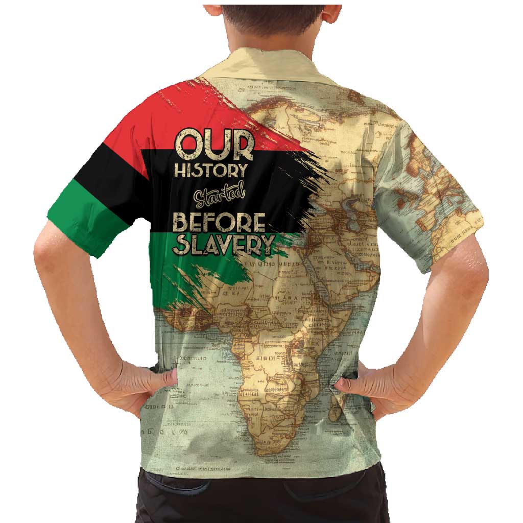 Pan African Flag Day Family Matching Mermaid Dress and Hawaiian Shirt Our History Started Before Slavery - Wonder Print Shop