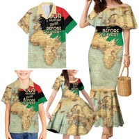 Pan African Flag Day Family Matching Mermaid Dress and Hawaiian Shirt Our History Started Before Slavery - Wonder Print Shop