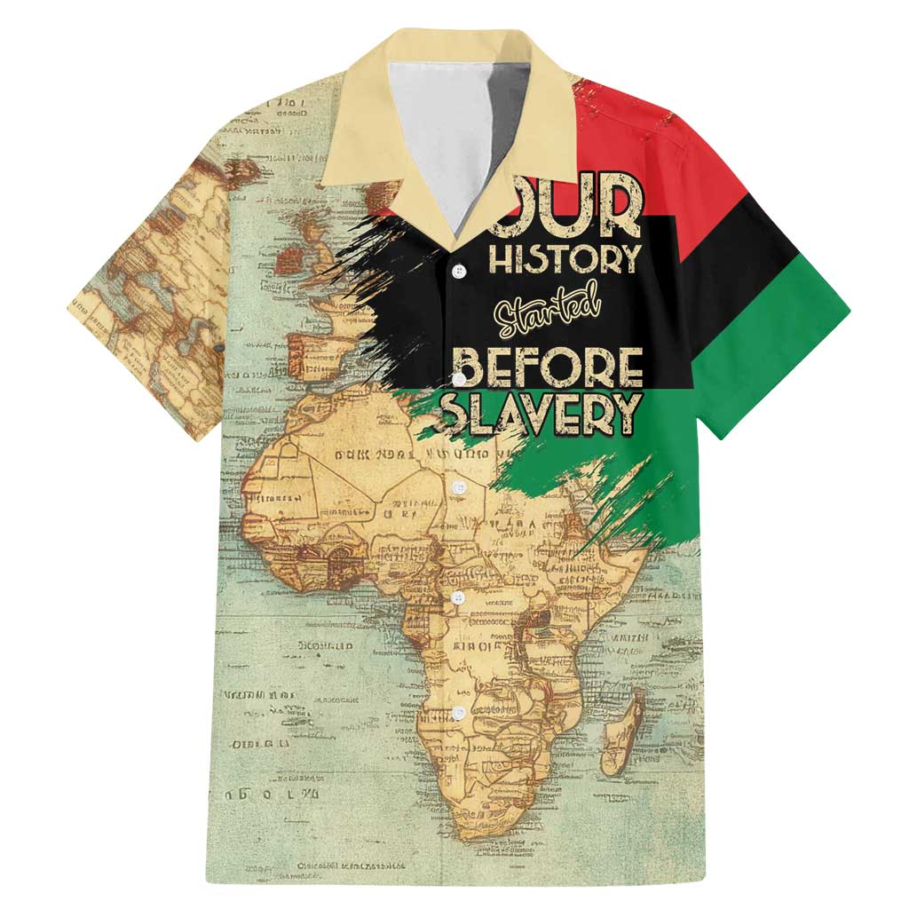 Pan African Flag Day Family Matching Mermaid Dress and Hawaiian Shirt Our History Started Before Slavery - Wonder Print Shop