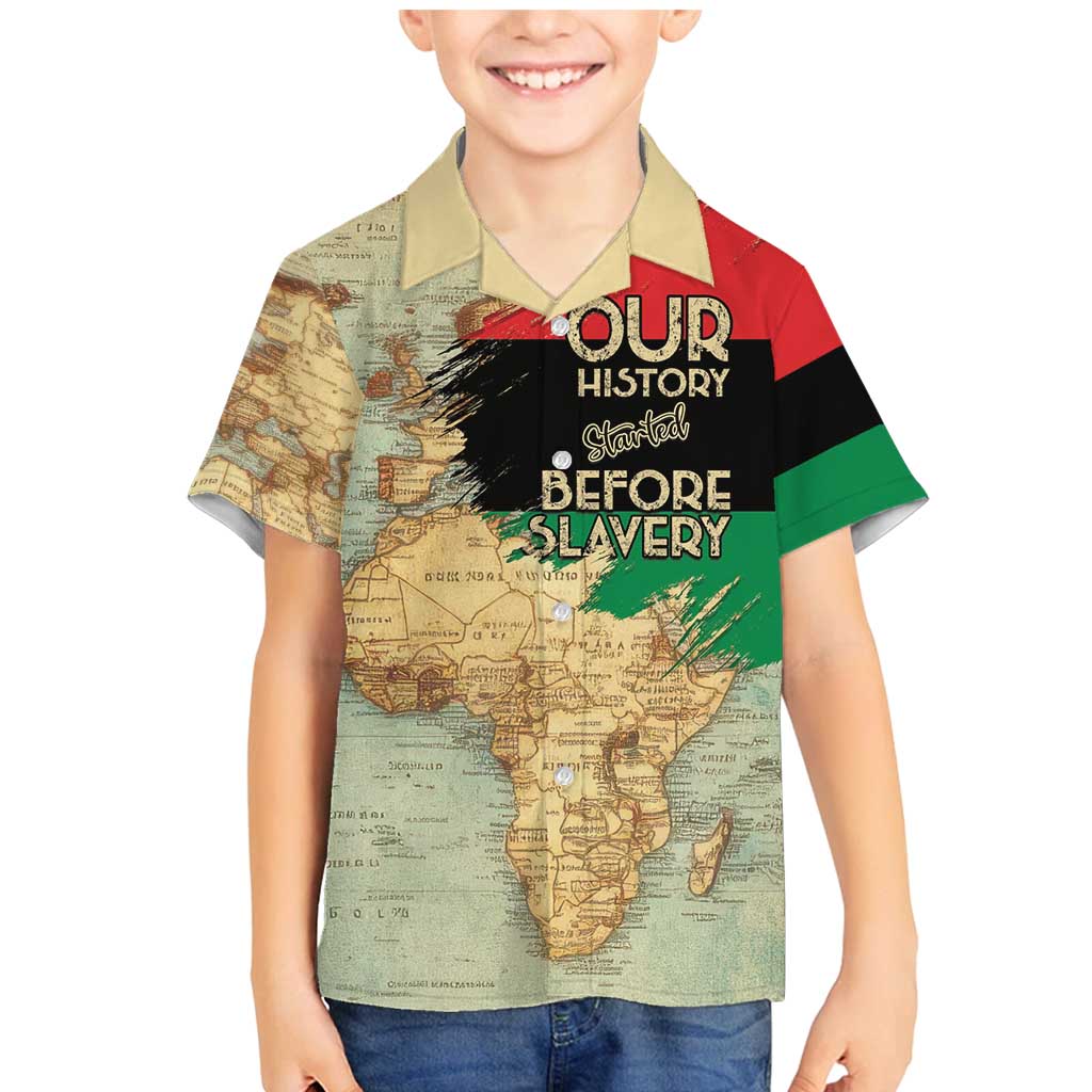 Pan African Flag Day Family Matching Mermaid Dress and Hawaiian Shirt Our History Started Before Slavery - Wonder Print Shop