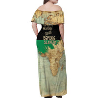 Pan African Flag Day Family Matching Off Shoulder Maxi Dress and Hawaiian Shirt Our History Started Before Slavery - Wonder Print Shop