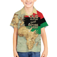 Pan African Flag Day Family Matching Off Shoulder Maxi Dress and Hawaiian Shirt Our History Started Before Slavery - Wonder Print Shop