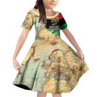 Pan African Flag Day Family Matching Off Shoulder Short Dress and Hawaiian Shirt Our History Started Before Slavery - Wonder Print Shop