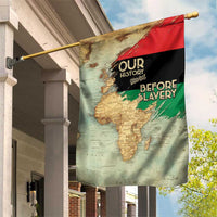 Pan African Flag Day Garden Flag Our History Started Before Slavery - Wonder Print Shop