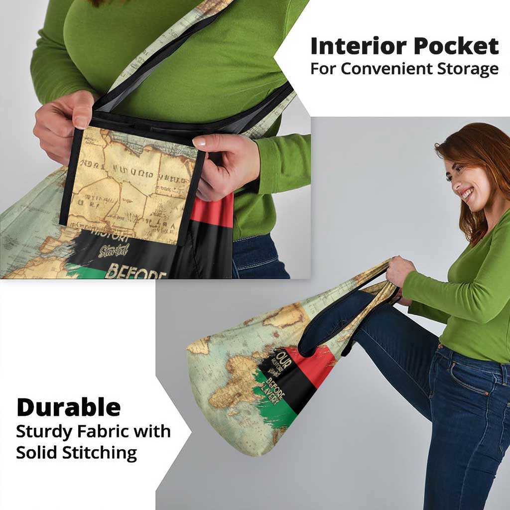 Pan African Flag Day Grocery Bag Our History Started Before Slavery - Wonder Print Shop