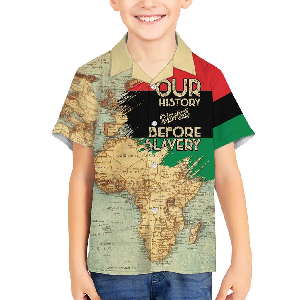 Pan African Flag Day Hawaiian Shirt Our History Started Before Slavery - Wonder Print Shop
