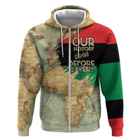 Pan African Flag Day Hoodie Our History Started Before Slavery - Wonder Print Shop