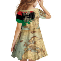 Pan African Flag Day Kid Short Sleeve Dress Our History Started Before Slavery - Wonder Print Shop