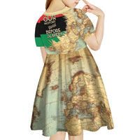 Pan African Flag Day Kid Short Sleeve Dress Our History Started Before Slavery - Wonder Print Shop