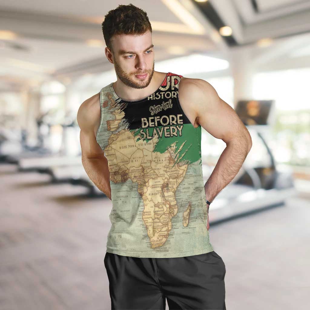Pan African Flag Day Men Tank Top Our History Started Before Slavery - Wonder Print Shop
