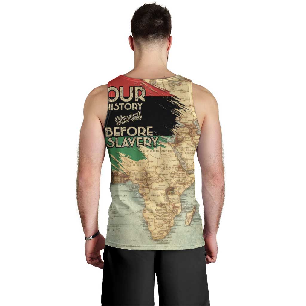 Pan African Flag Day Men Tank Top Our History Started Before Slavery - Wonder Print Shop
