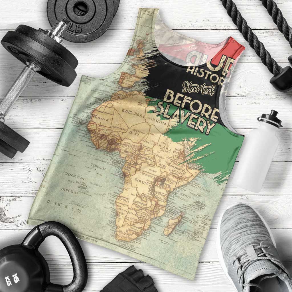 Pan African Flag Day Men Tank Top Our History Started Before Slavery - Wonder Print Shop