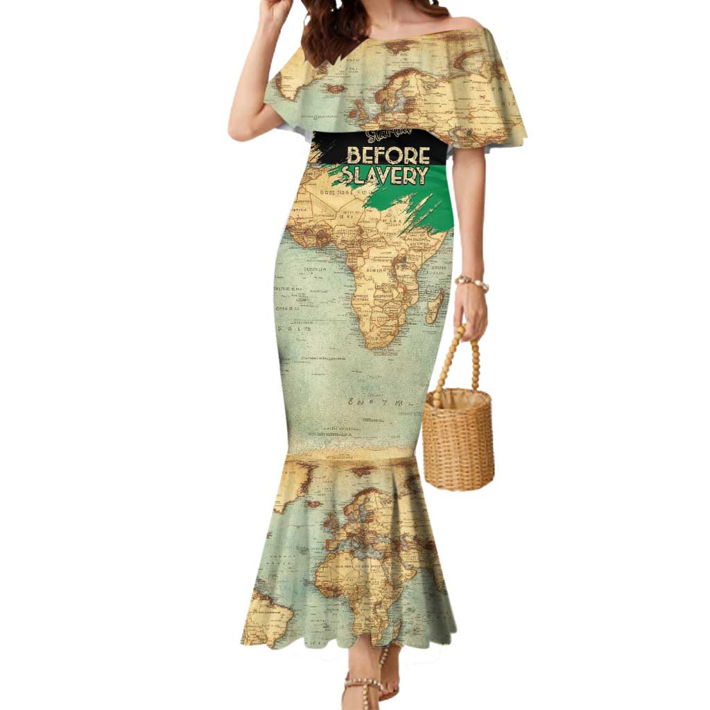 Pan African Flag Day Mermaid Dress Our History Started Before Slavery - Wonder Print Shop