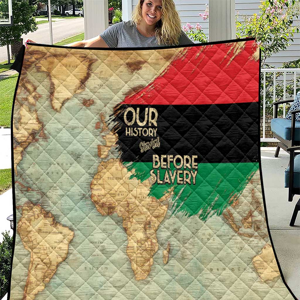 Pan African Flag Day Quilt Our History Started Before Slavery - Wonder Print Shop