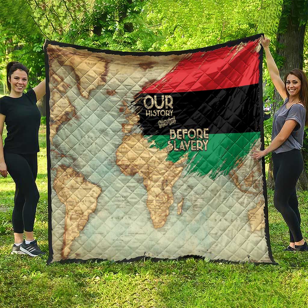 Pan African Flag Day Quilt Our History Started Before Slavery - Wonder Print Shop