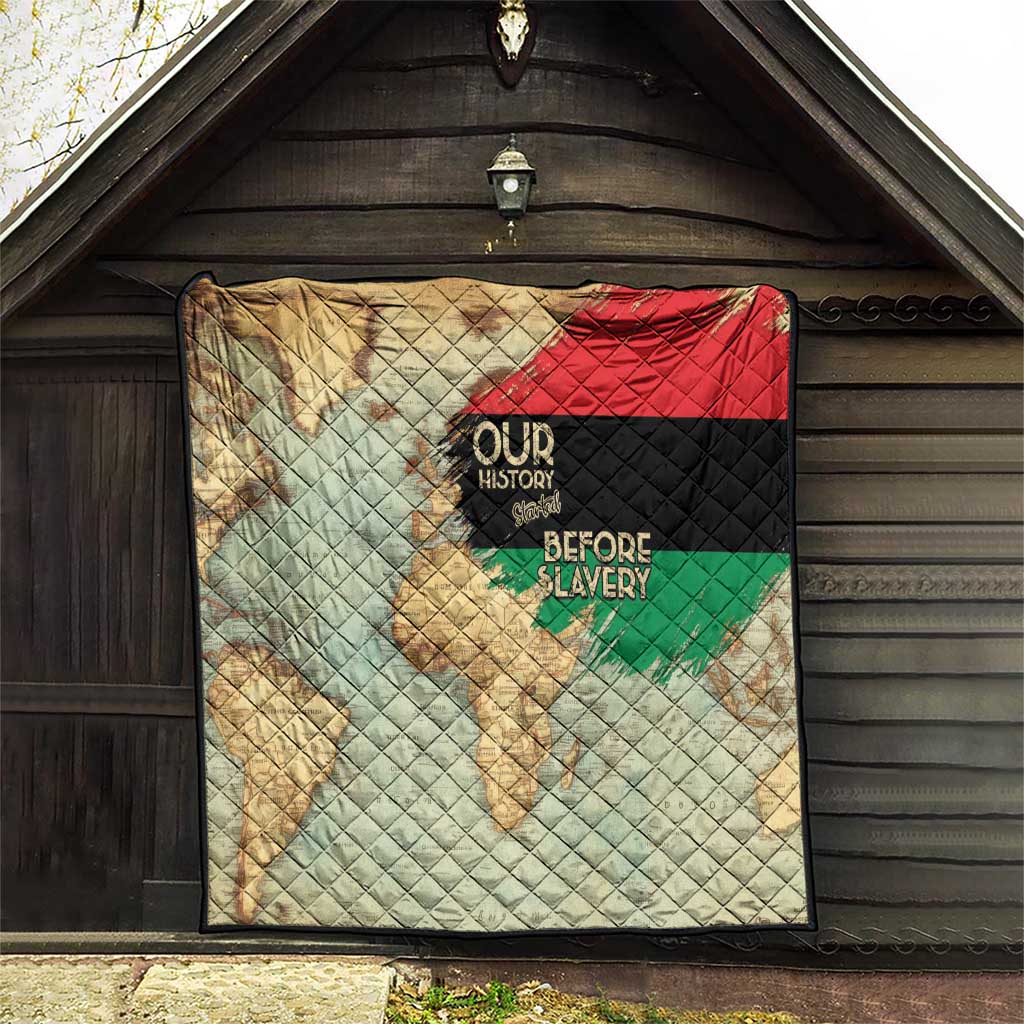 Pan African Flag Day Quilt Our History Started Before Slavery - Wonder Print Shop