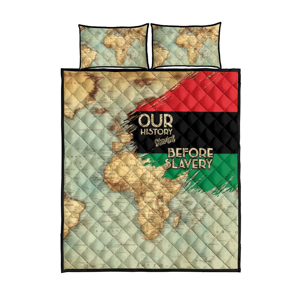 Pan African Flag Day Quilt Bed Set Our History Started Before Slavery - Wonder Print Shop