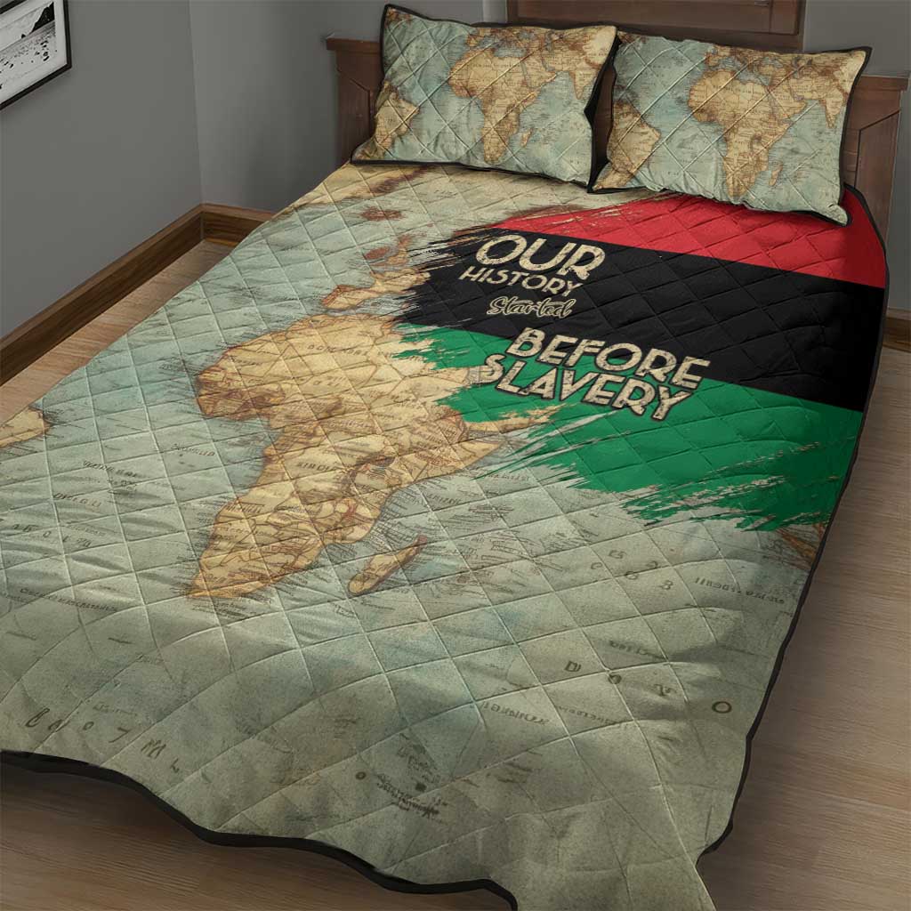 Pan African Flag Day Quilt Bed Set Our History Started Before Slavery - Wonder Print Shop