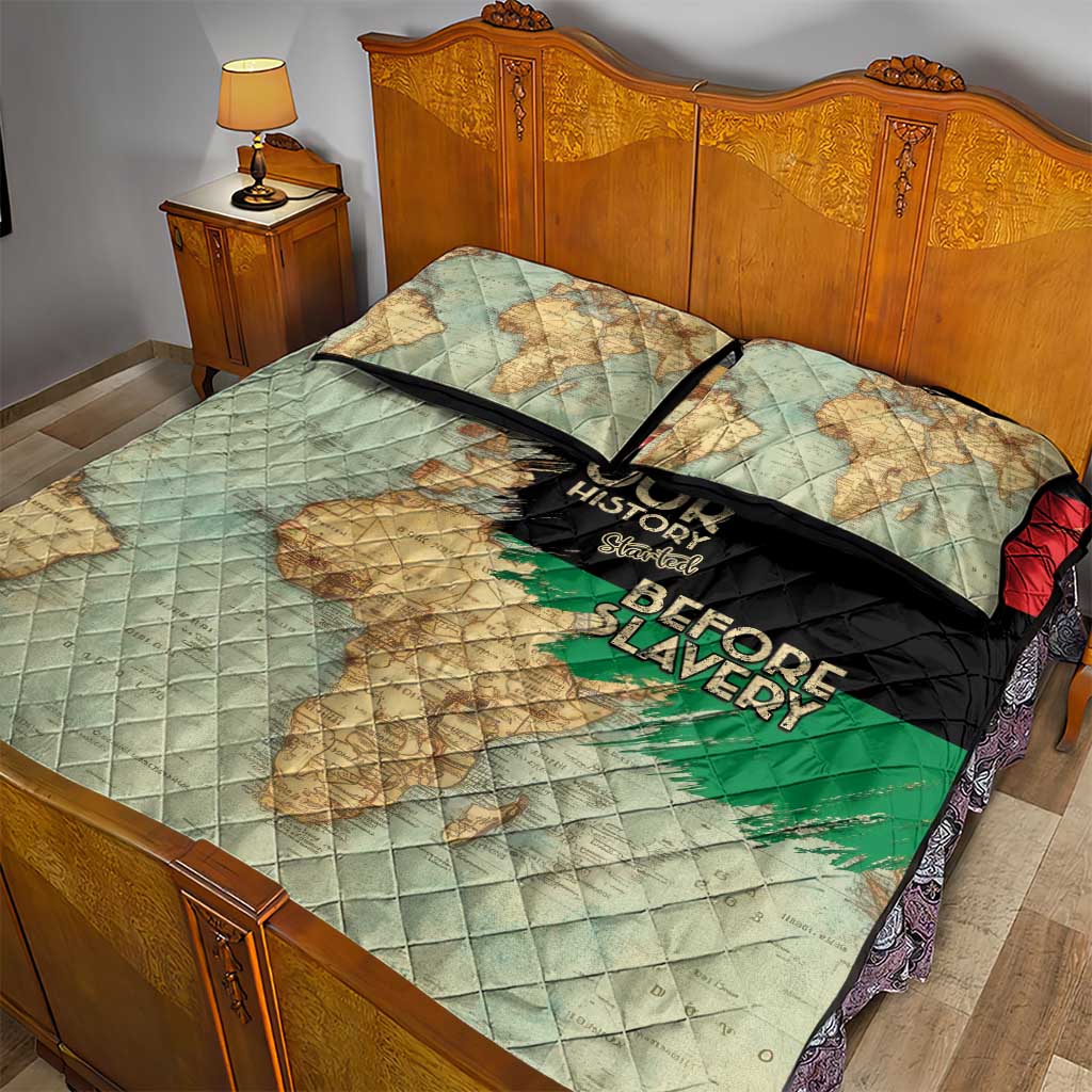 Pan African Flag Day Quilt Bed Set Our History Started Before Slavery - Wonder Print Shop