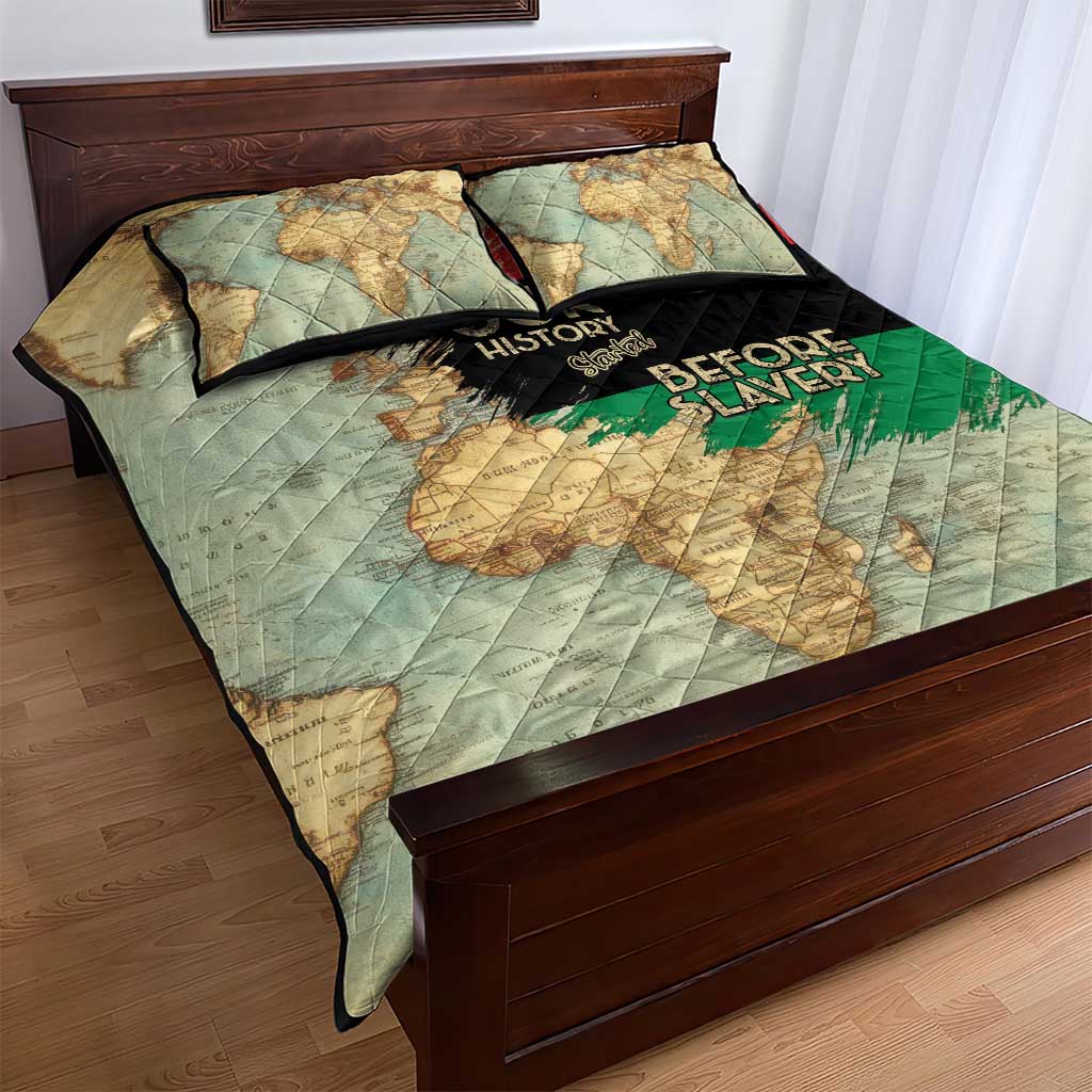 Pan African Flag Day Quilt Bed Set Our History Started Before Slavery - Wonder Print Shop