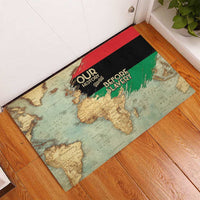 Pan African Flag Day Rubber Doormat Our History Started Before Slavery - Wonder Print Shop