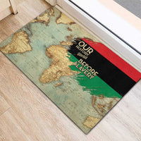 Pan African Flag Day Rubber Doormat Our History Started Before Slavery - Wonder Print Shop