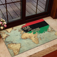 Pan African Flag Day Rubber Doormat Our History Started Before Slavery - Wonder Print Shop