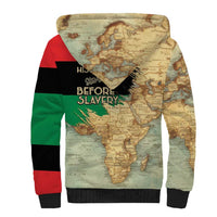 Pan African Flag Day Sherpa Hoodie Our History Started Before Slavery - Wonder Print Shop