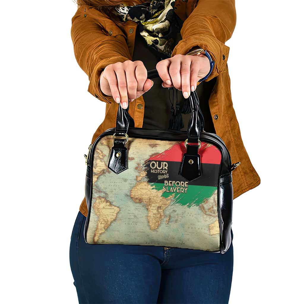 Pan African Flag Day Shoulder Handbag Our History Started Before Slavery - Wonder Print Shop