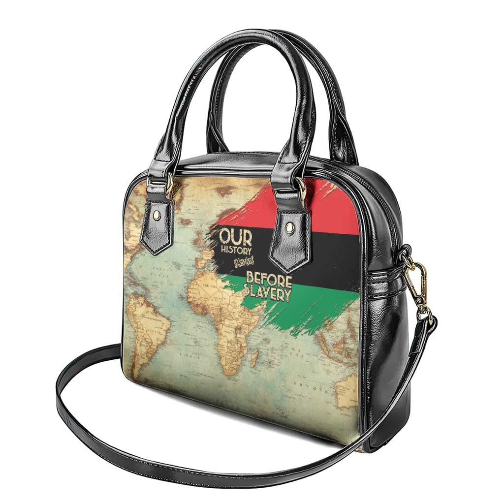 Pan African Flag Day Shoulder Handbag Our History Started Before Slavery - Wonder Print Shop