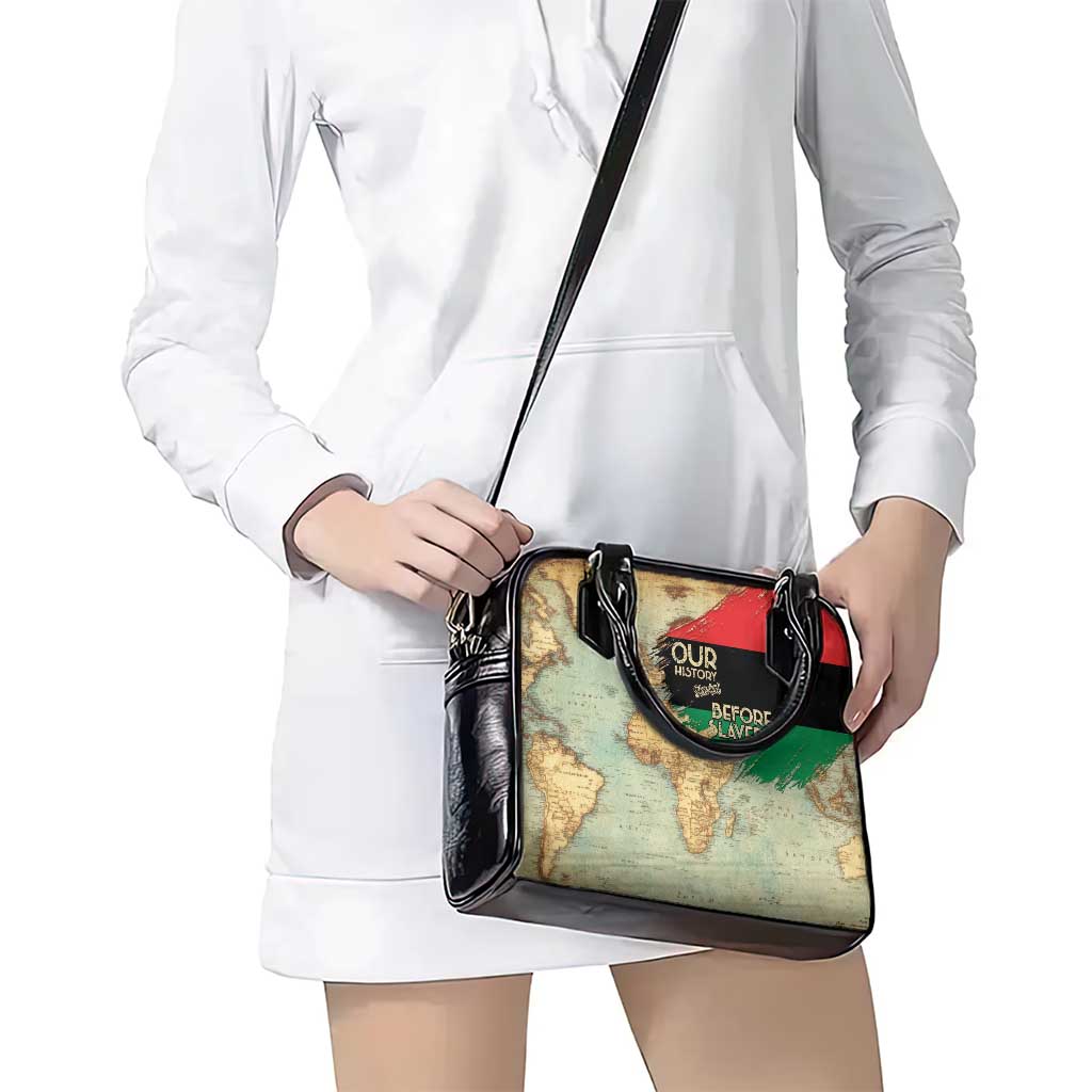 Pan African Flag Day Shoulder Handbag Our History Started Before Slavery - Wonder Print Shop